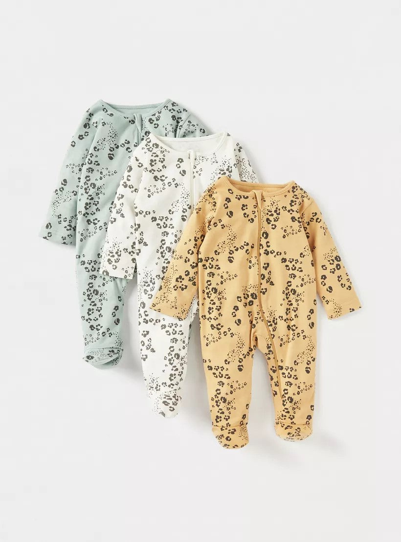 Babyshop - Juniors Printed Sleepsuit with Long Sleeves - Set of 3 - BSH161