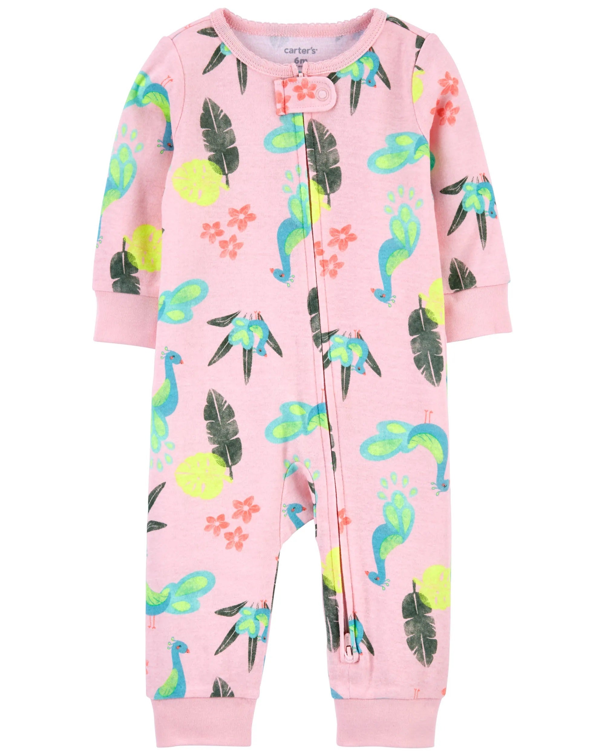 Carters - Peacock Zip-Up Cotton Footless Sleep & Play - CAR127