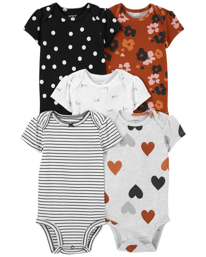 Carters - Baby 5-Pack Short-Sleeve Bodysuits - CAR254