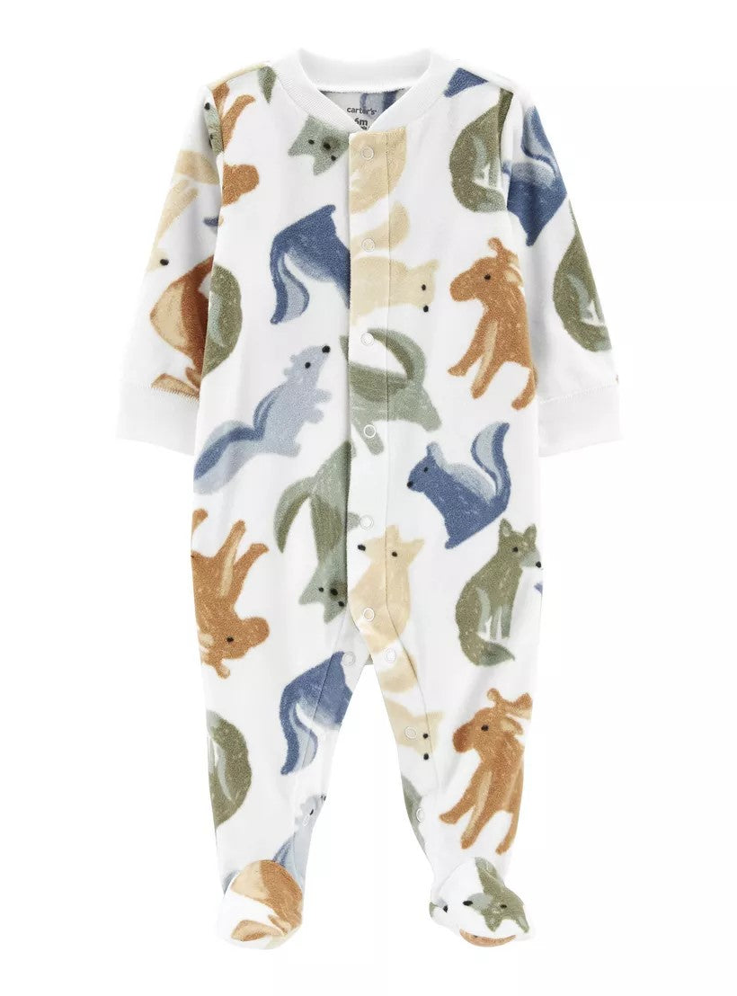 Carters - Carter's Animal Zip-Up Fleece Sleepsuit  - CAR273