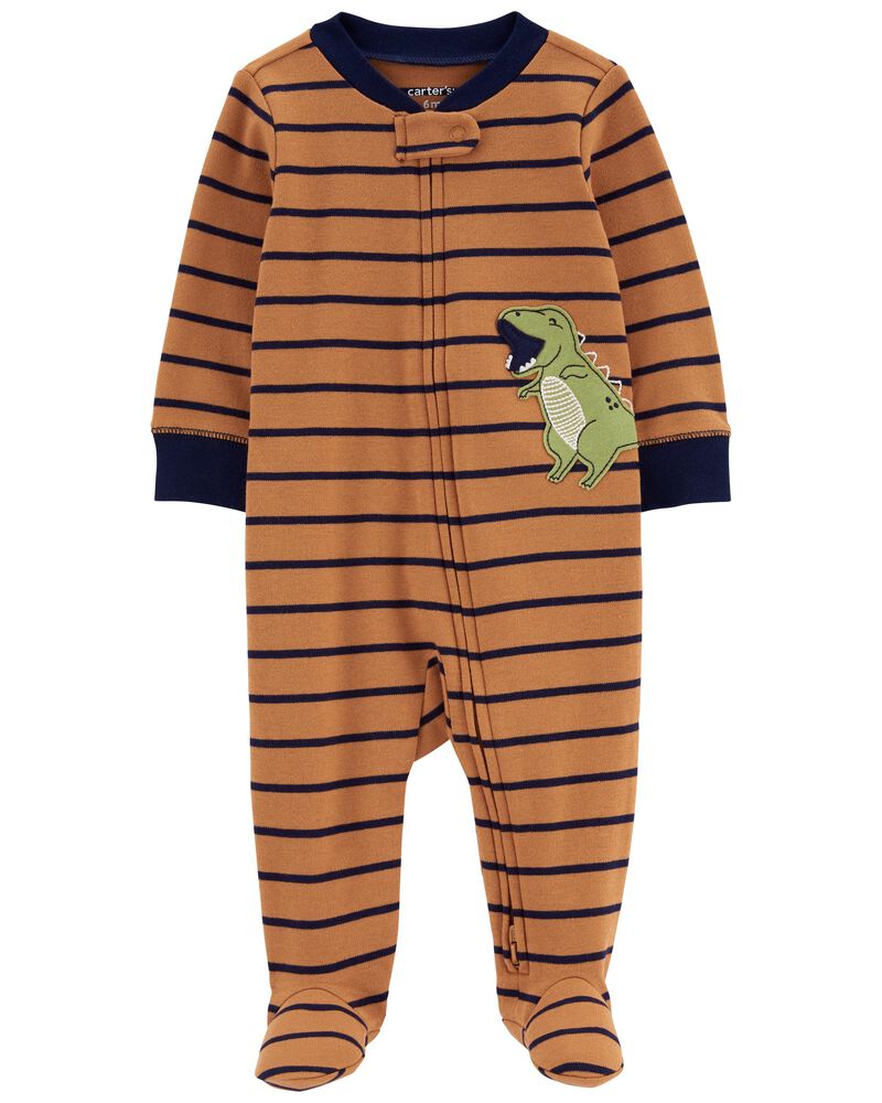 Carters - Dinosaur 2-Way Zip Cotton Sleep & Play Pyjamas - CAR285