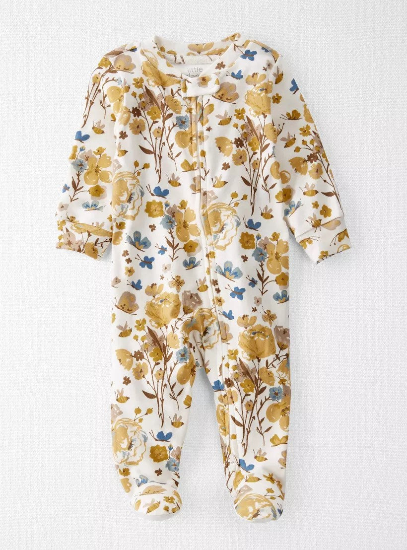 Carters - Carter's Floral Organic Cotton 2 Way Zip Sleepsuit - CAR306