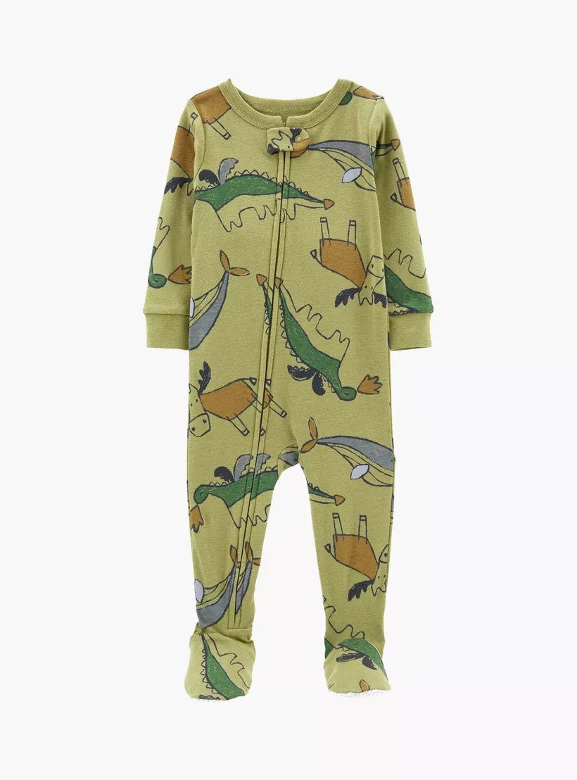 Carters - Carter's Moose 100% Snug Fit Cotton Footie Pajama - CAR313