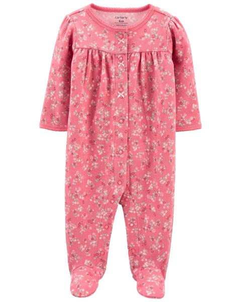 Carters - Floral 2-Way Zip Cotton Sleep & Play - CAR380