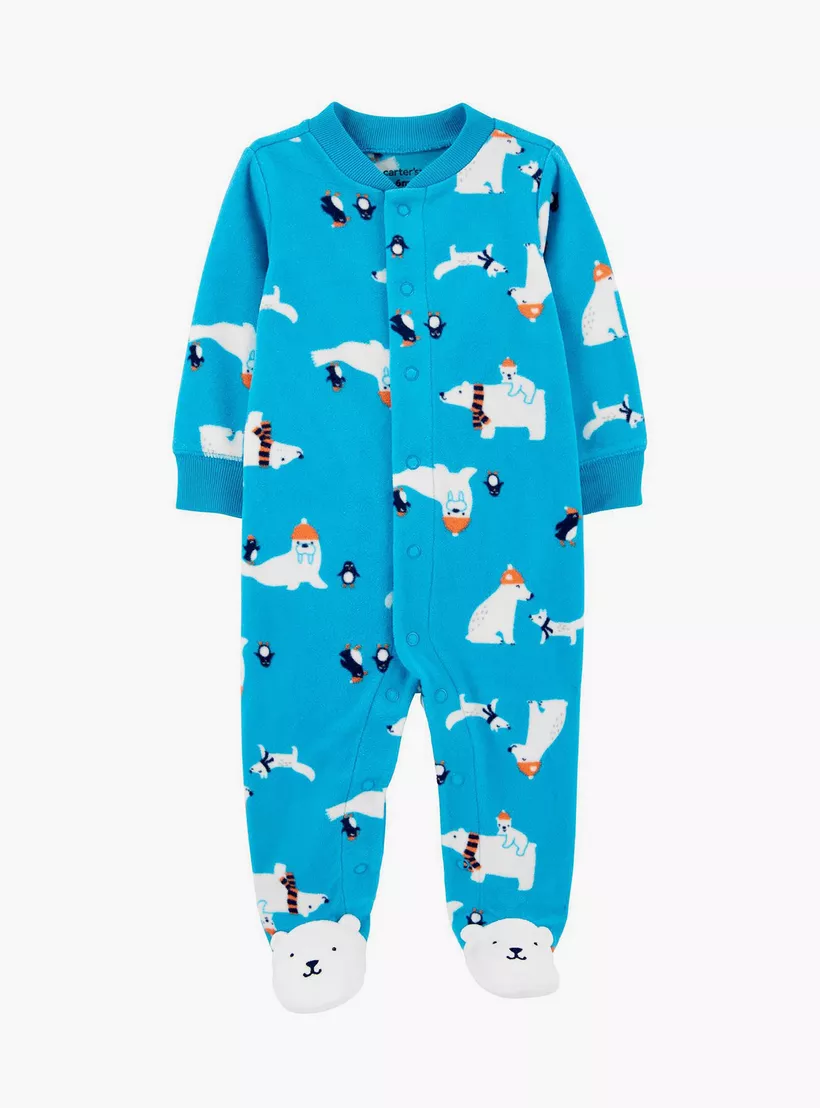 Carters - Polar Bear Zip-Up Fleece Sleep & Play  - CAR383
