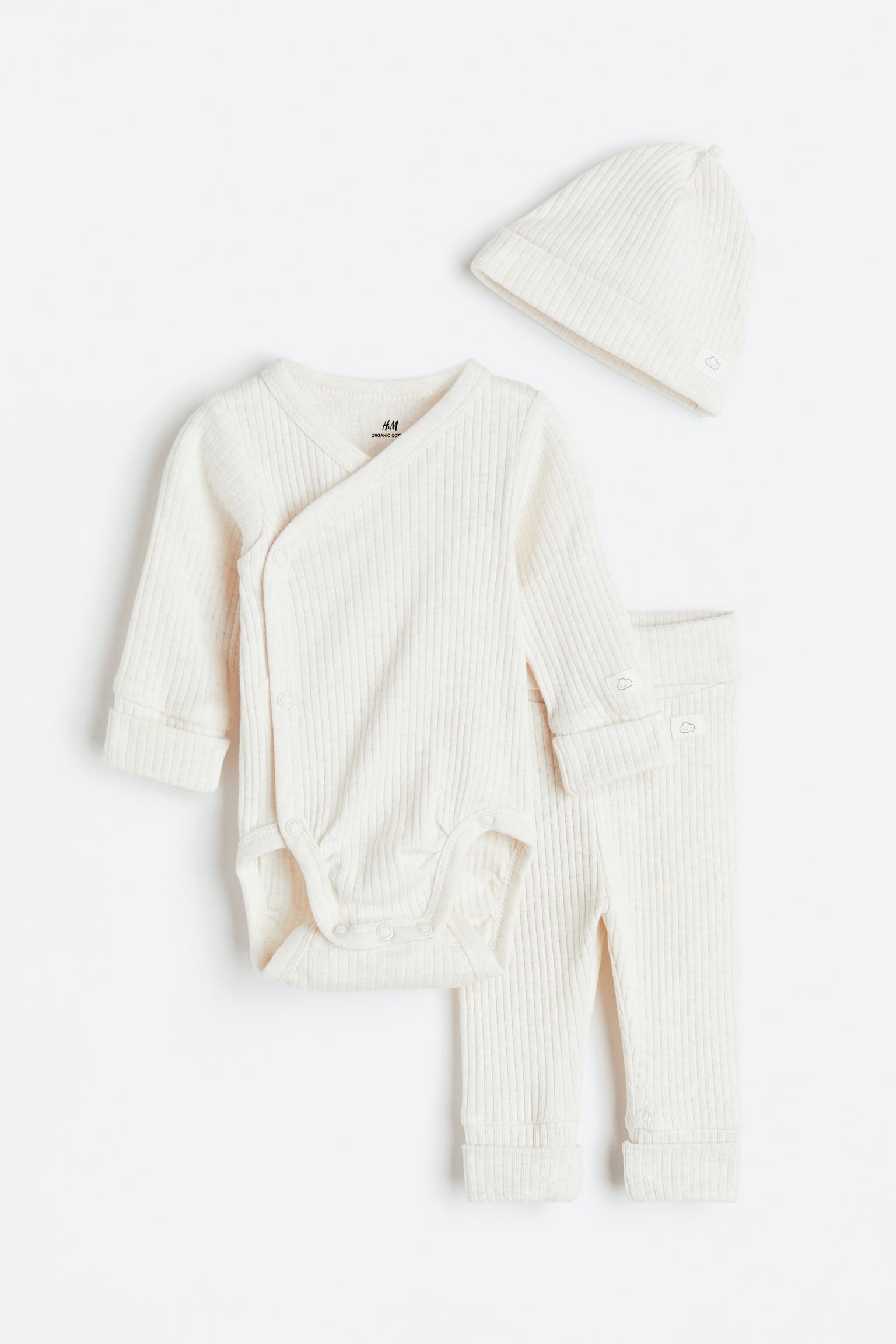 H&M - Adjustable Fit Set - Natural white melange - HM291