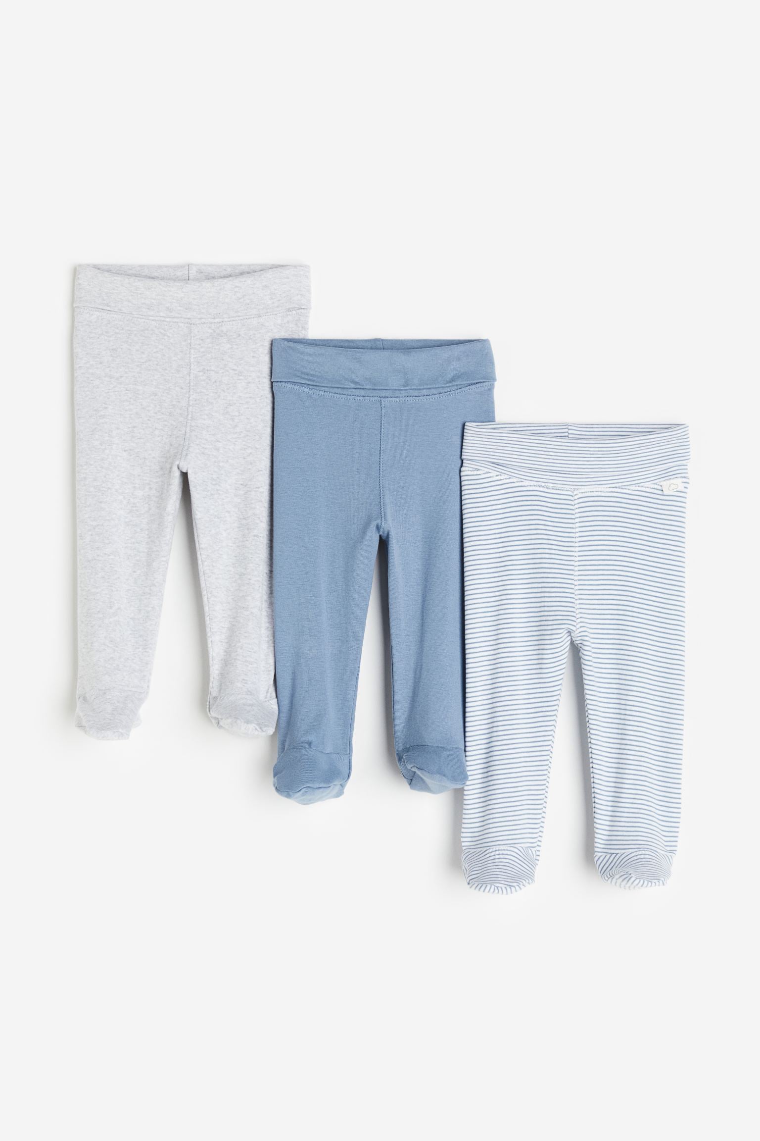 H&M - 3-pack trousers - Blue/Striped  - HM298