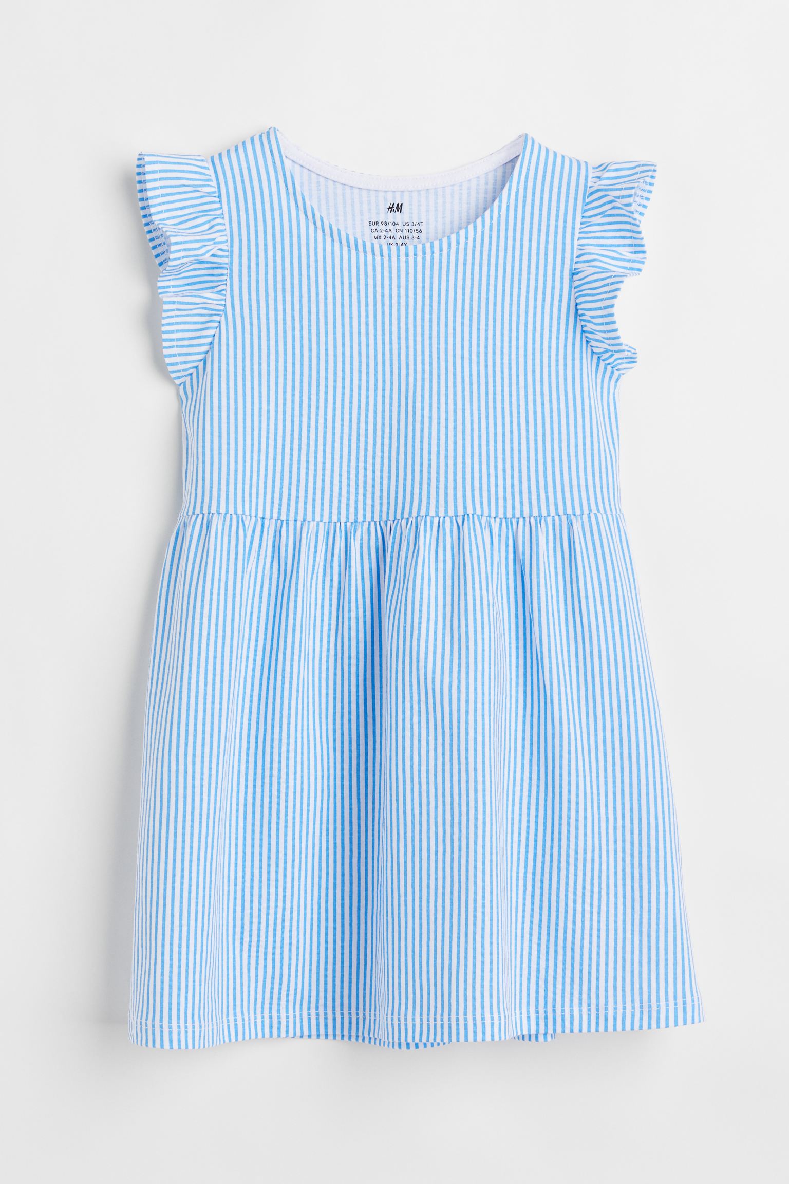 H&M - Cotton jersey dress - Blue/Striped - HM433