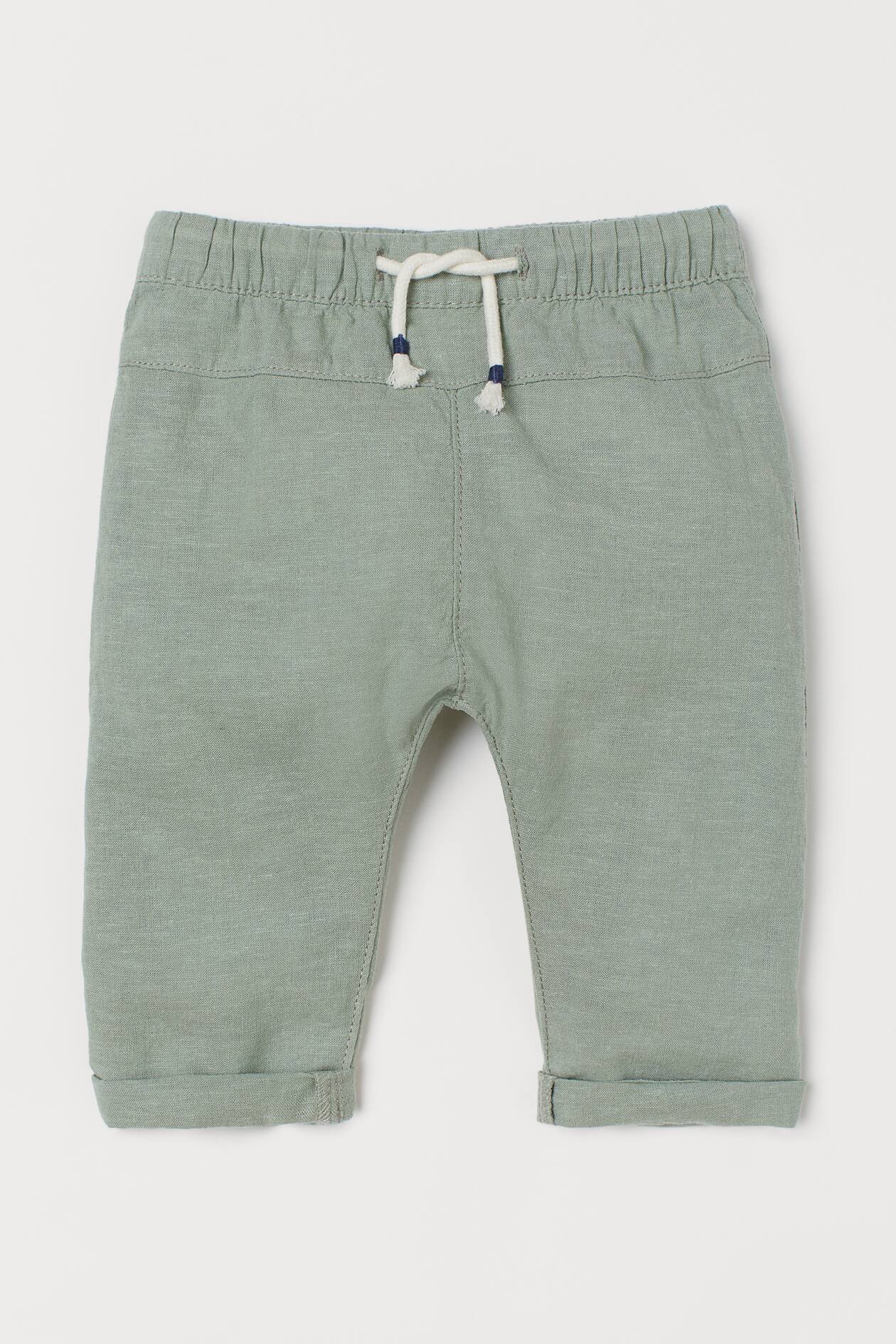 H&M - Woven trousers - Light green - HM454
