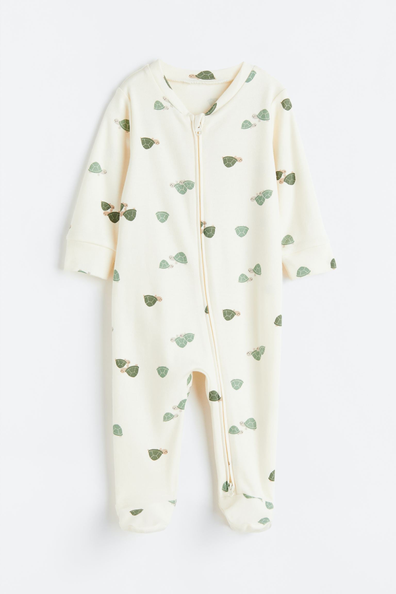 H&M - Printed all-in-one pyjamas - Natural white/Turtles - HM585