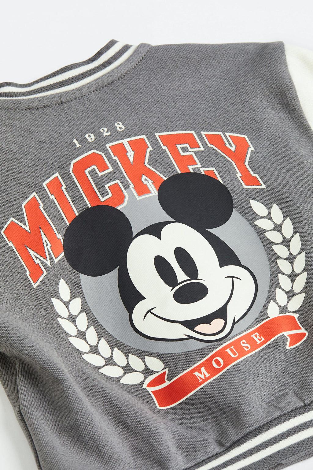 H&M - Printed baseball jacket - Grey/Mickey Mouse - HM708