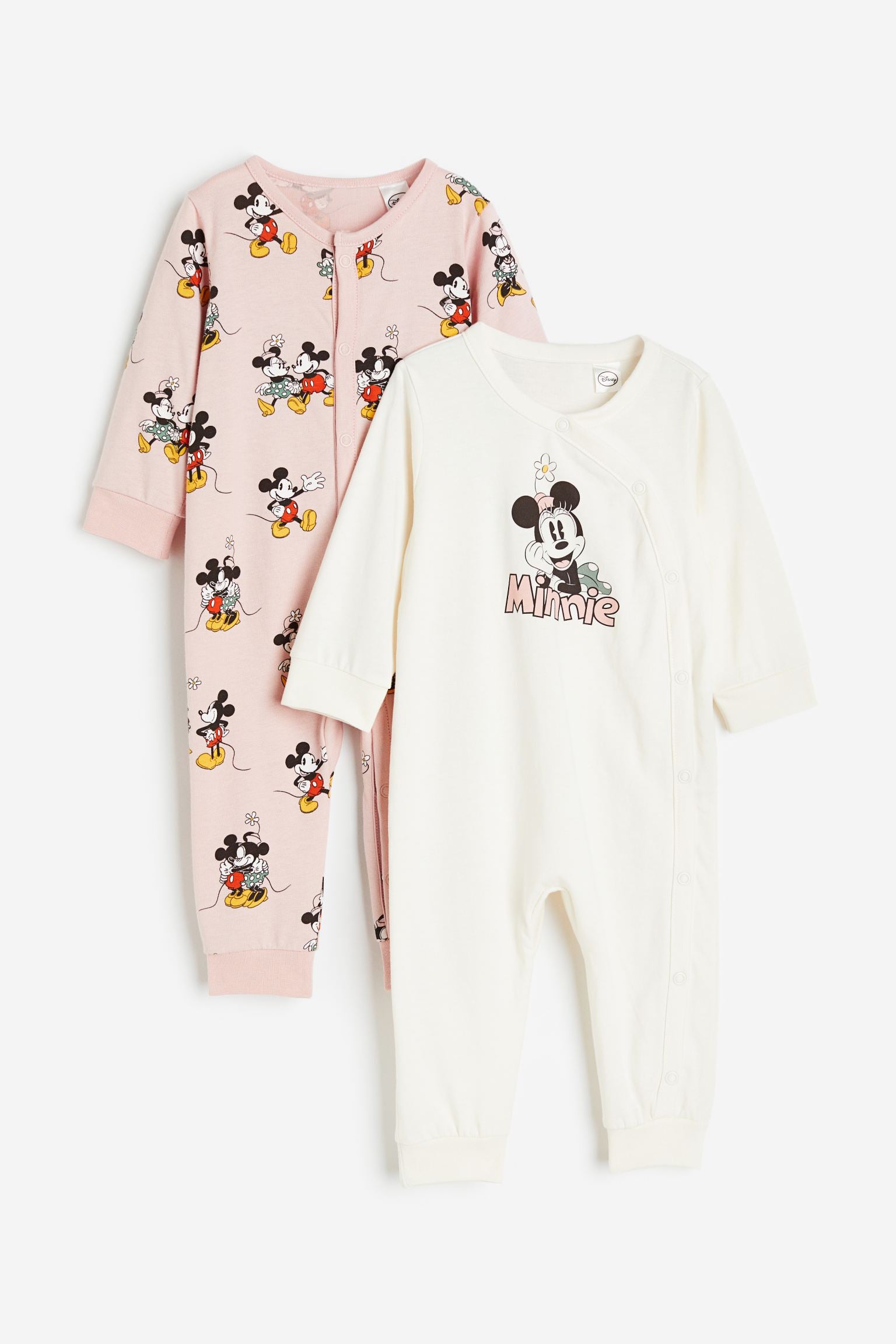 H&M - 2-pack printed pyjamas- White/Minnie Mouse  - HM776