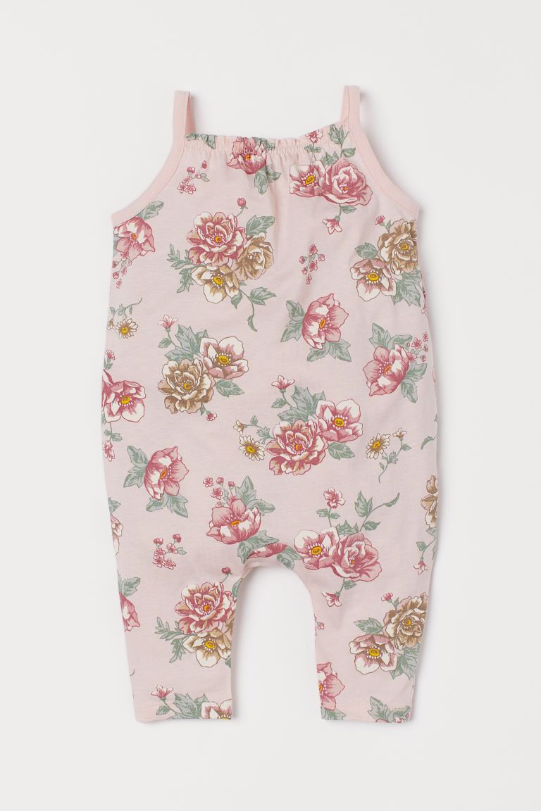 H&M - Patterned romper suit - Light pink/Floral - HM781