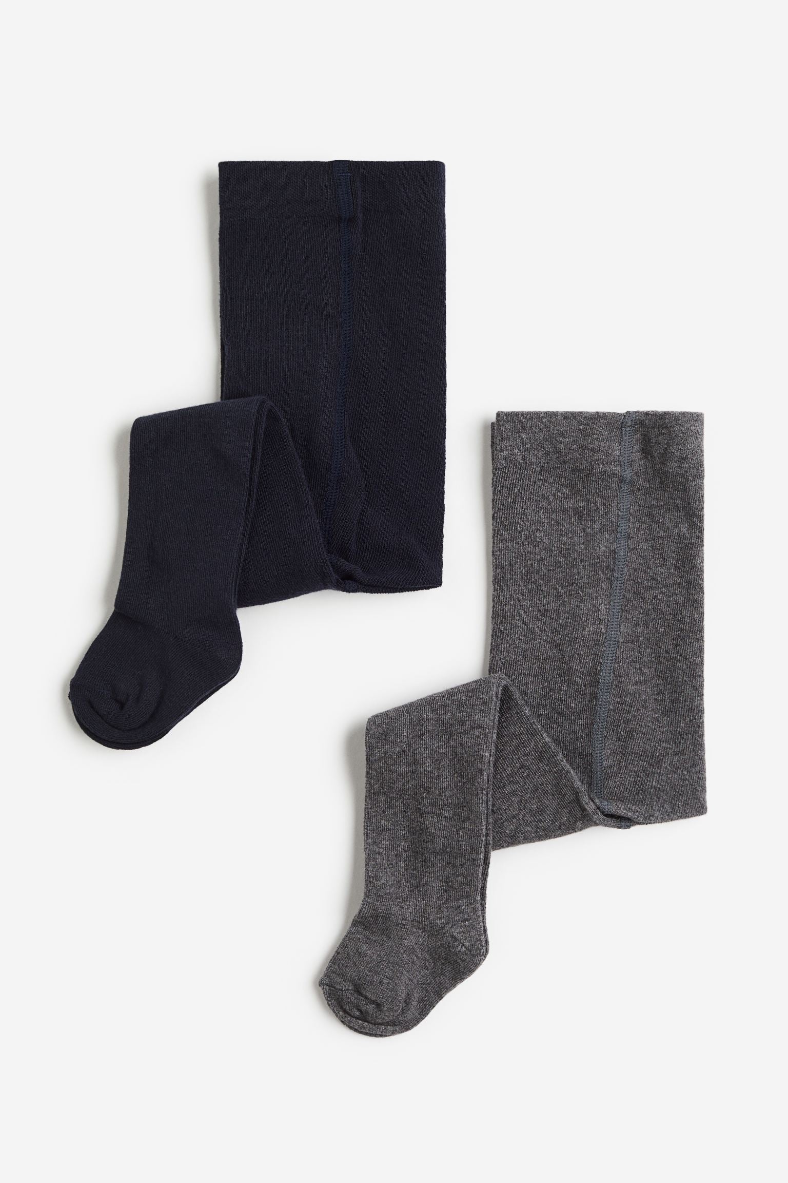 H&M - 2-pack tights - Navy blue/Dark grey - HM804