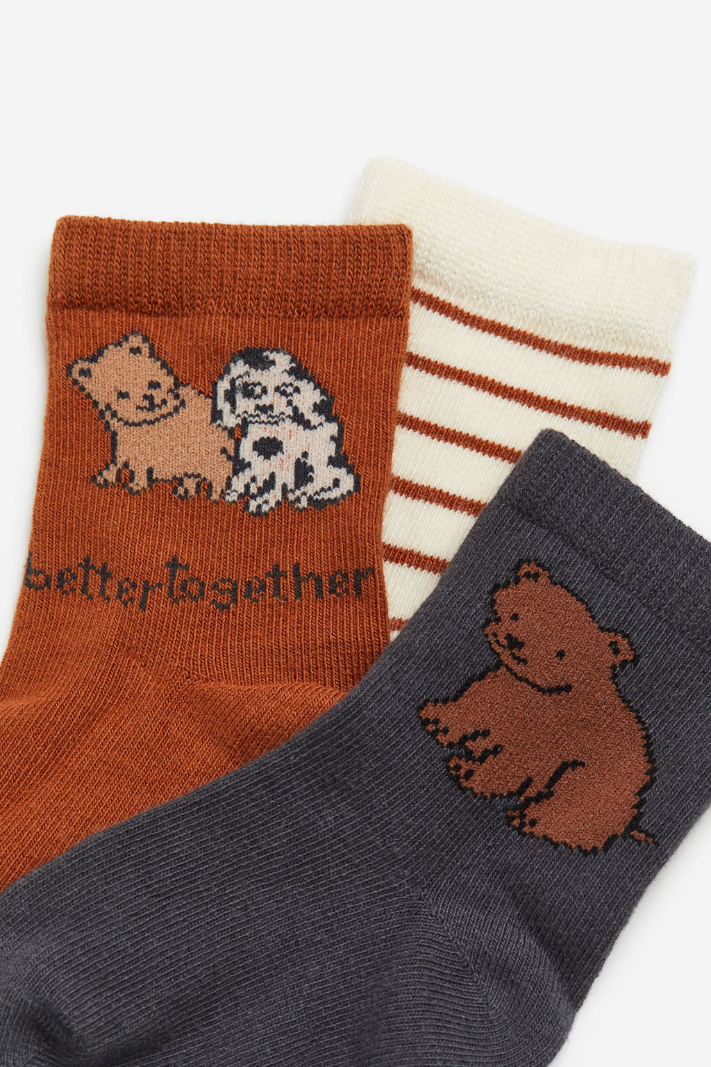 H&M - 7-pack Socks - Dark green/dogs - HM816