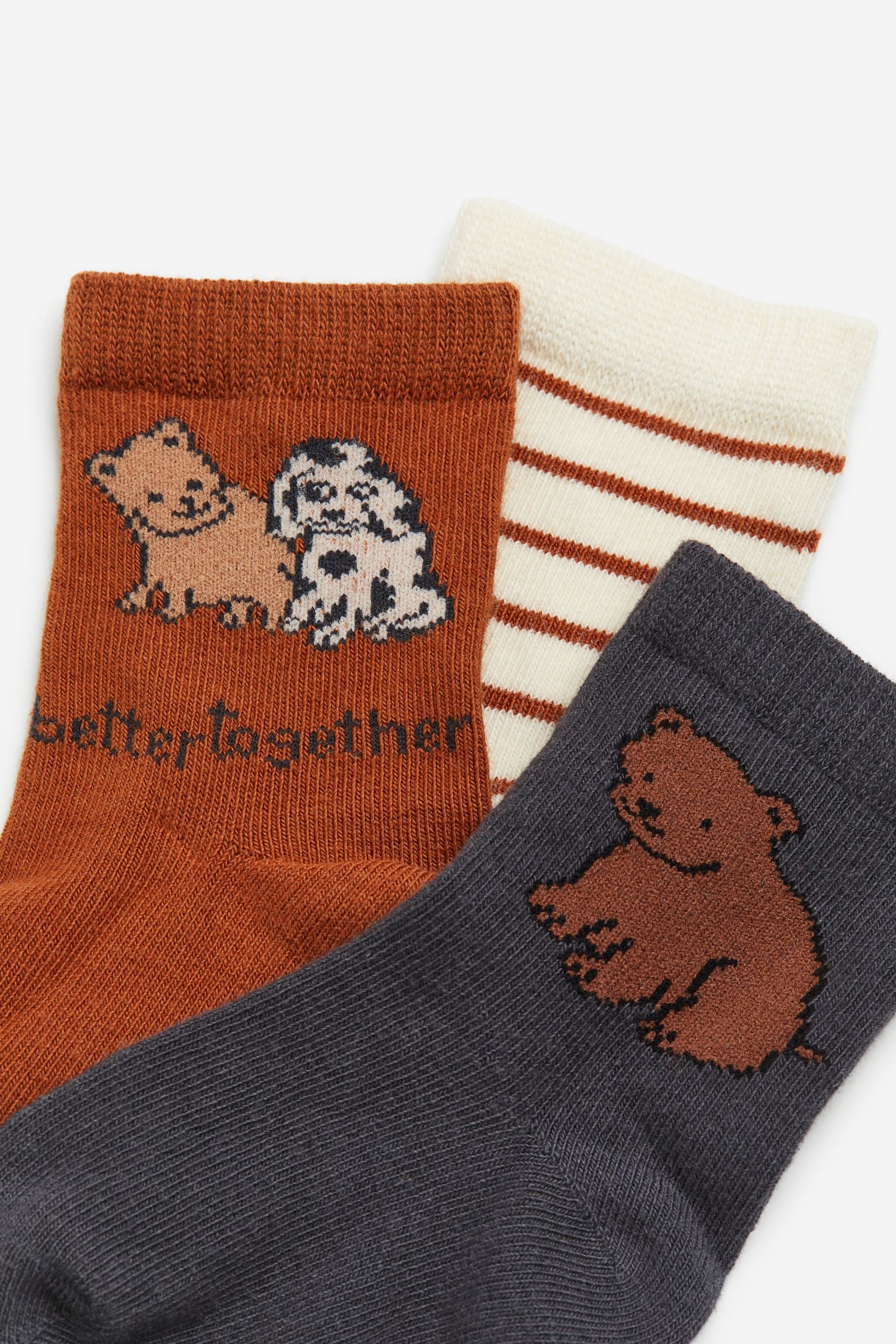 H&M - 7-pack Socks - Dark green/dogs - HM816
