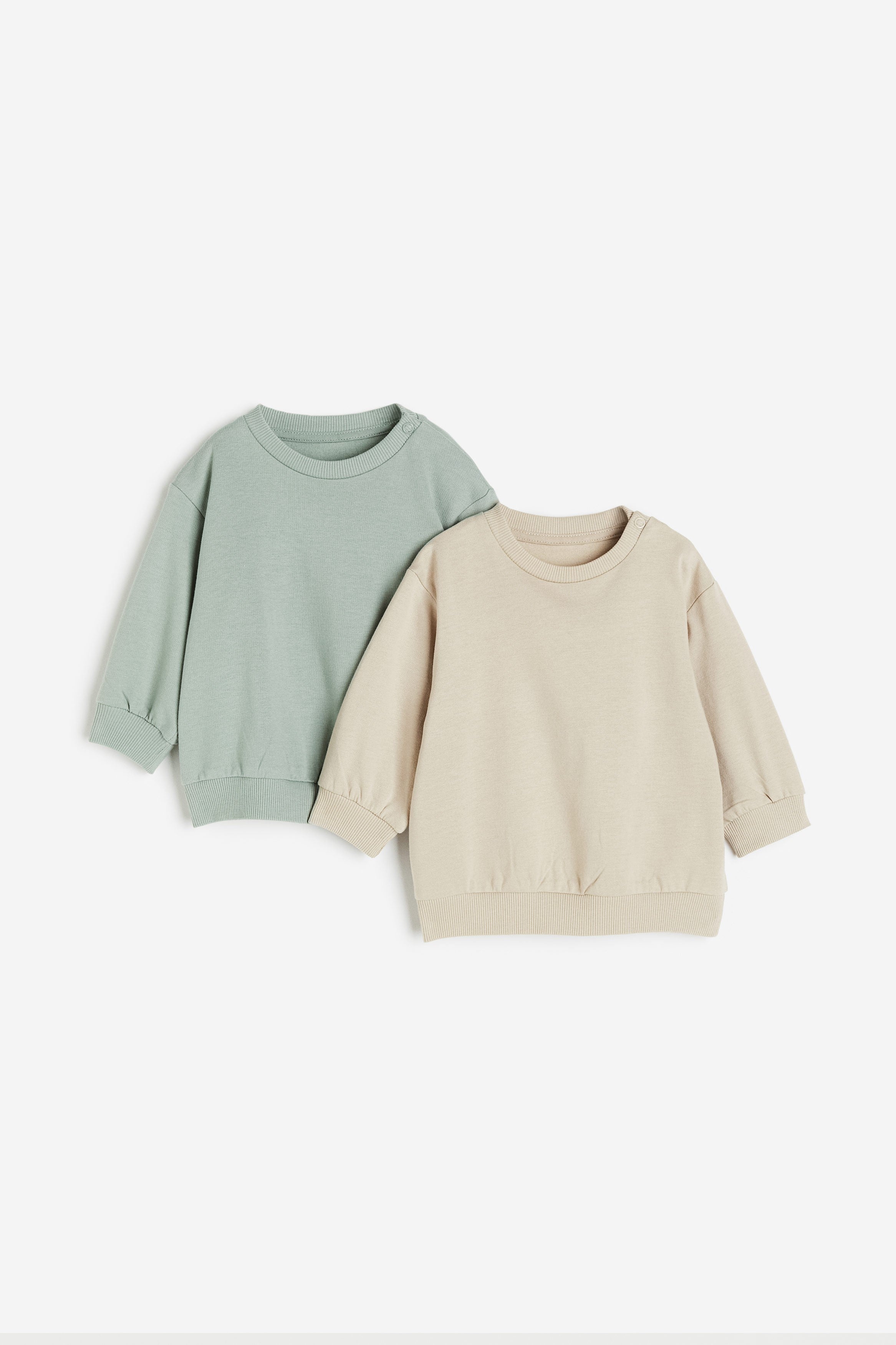 H&M - 2 pack sweatshirts - Light Green  - HM822