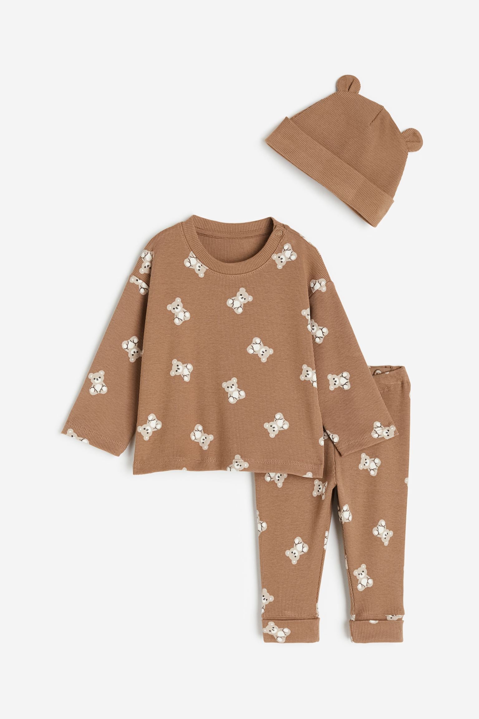 H&M - 3-piece set in ribbed jersey  - HM823