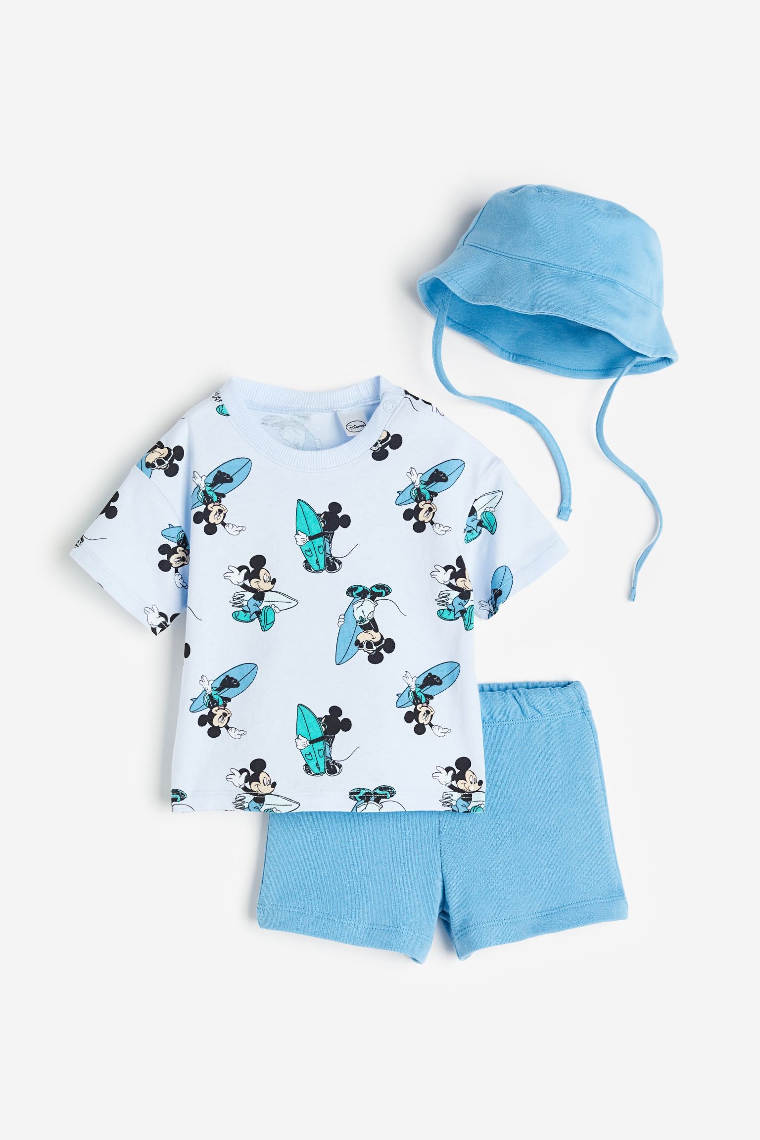 H&M - 3-piece Cotton Set - Blue/Mickey Mouse - HM874