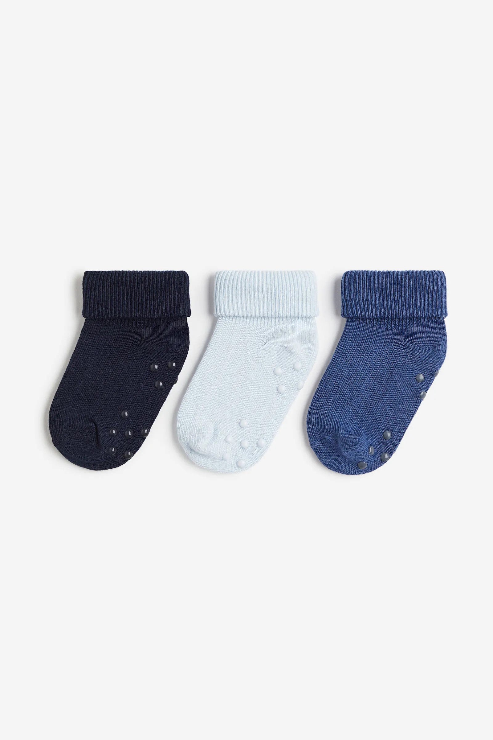 H&M - Pack of 3 antislip socks - Navy Blue - HM999