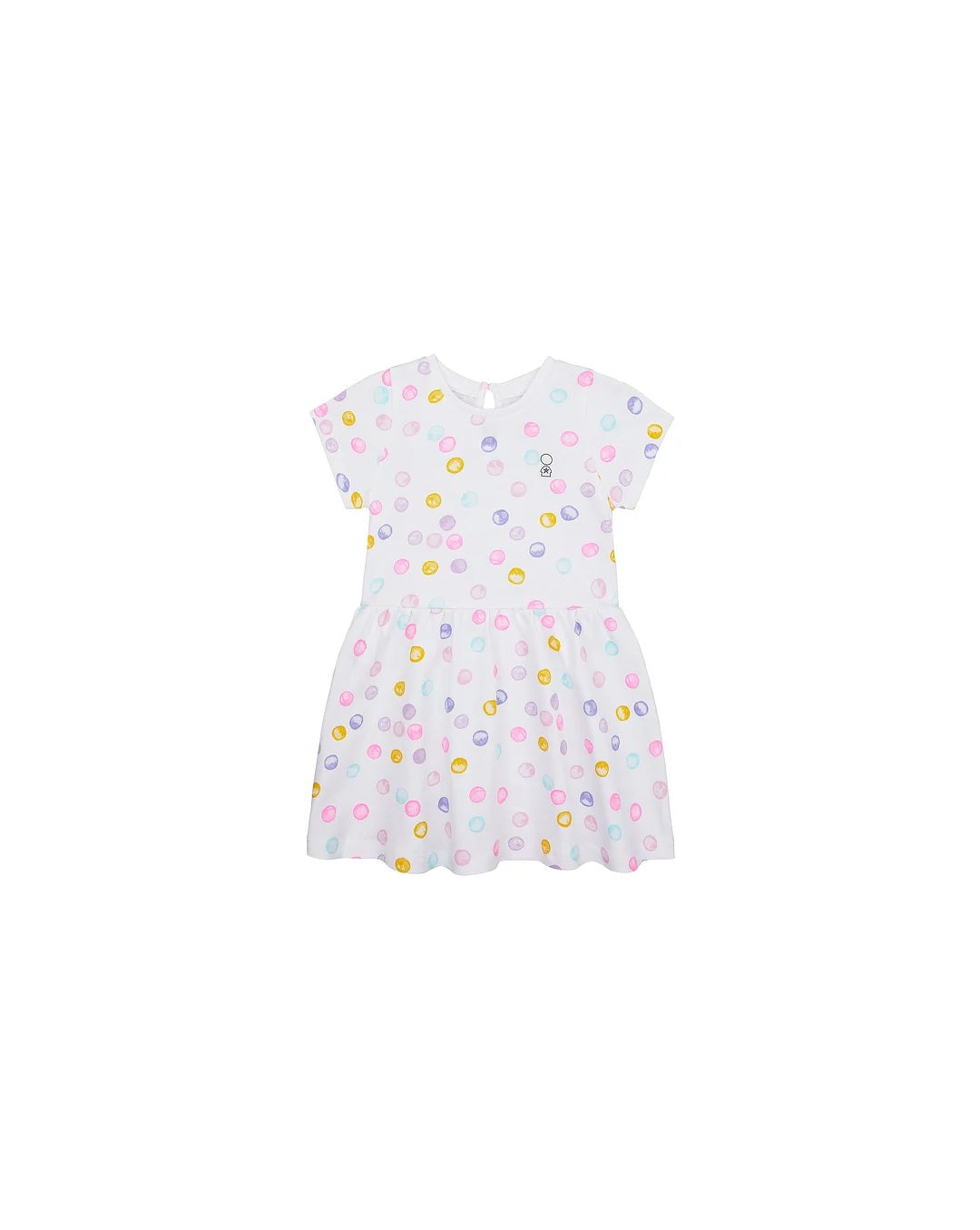 Mothercare - Girls Half Sleeves Dress Printed - White - MC033