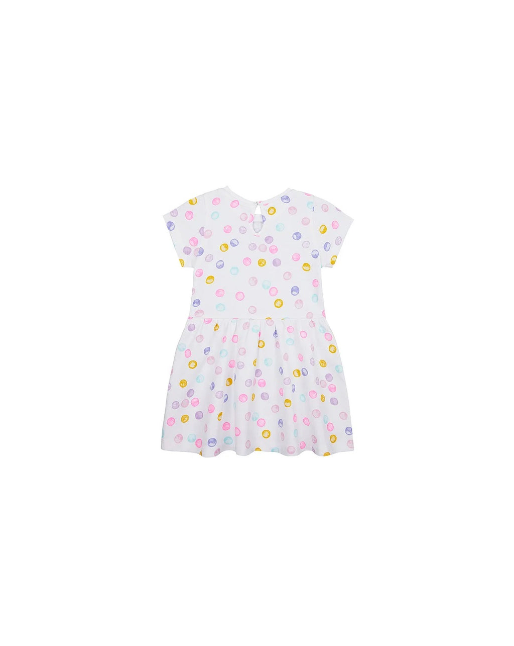 Mothercare - Girls Half Sleeves Dress Printed - White - MC033