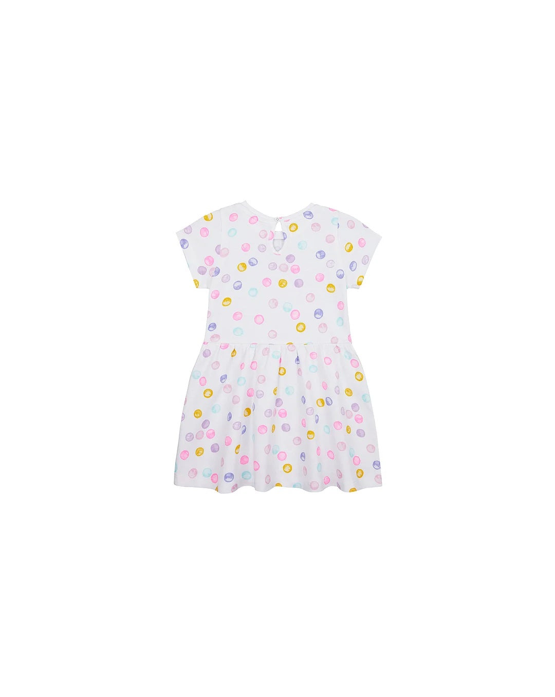 Mothercare - Girls Half Sleeves Dress Printed - White - MC033