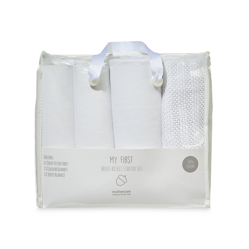 Mothercare - mothercare moses basket starter set - white - MC179