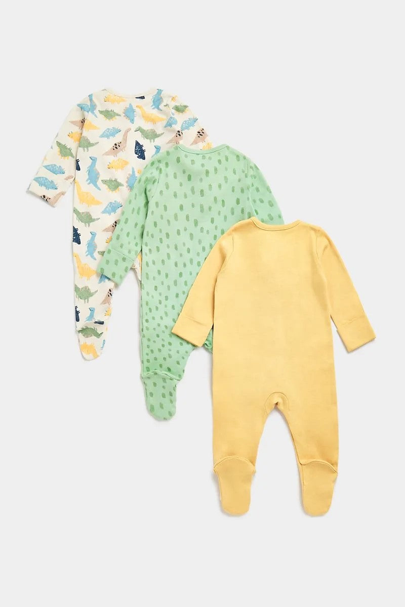 Mothercare - Dinosaur Sleepsuit 3 Pack - MC299
