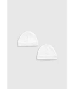 Mothercare - 2 Pack Hats - White - MC321