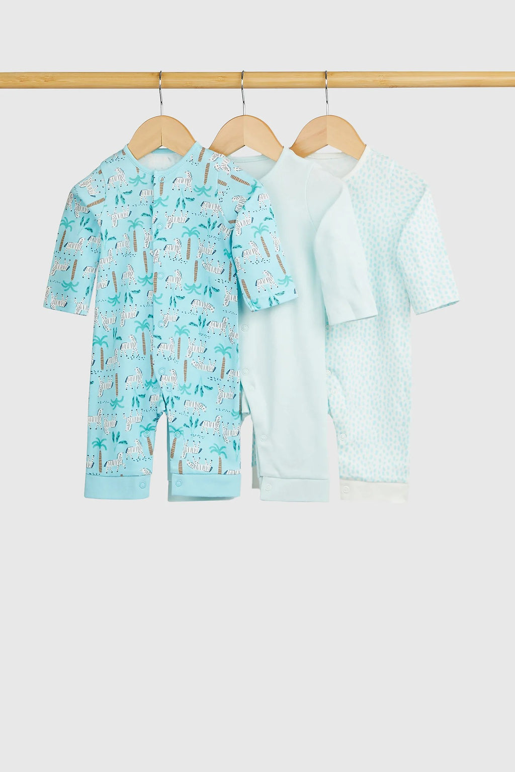 Mothercare - Mothercare Zebra Footless Sleepsuits - 3 Pack  - MC330