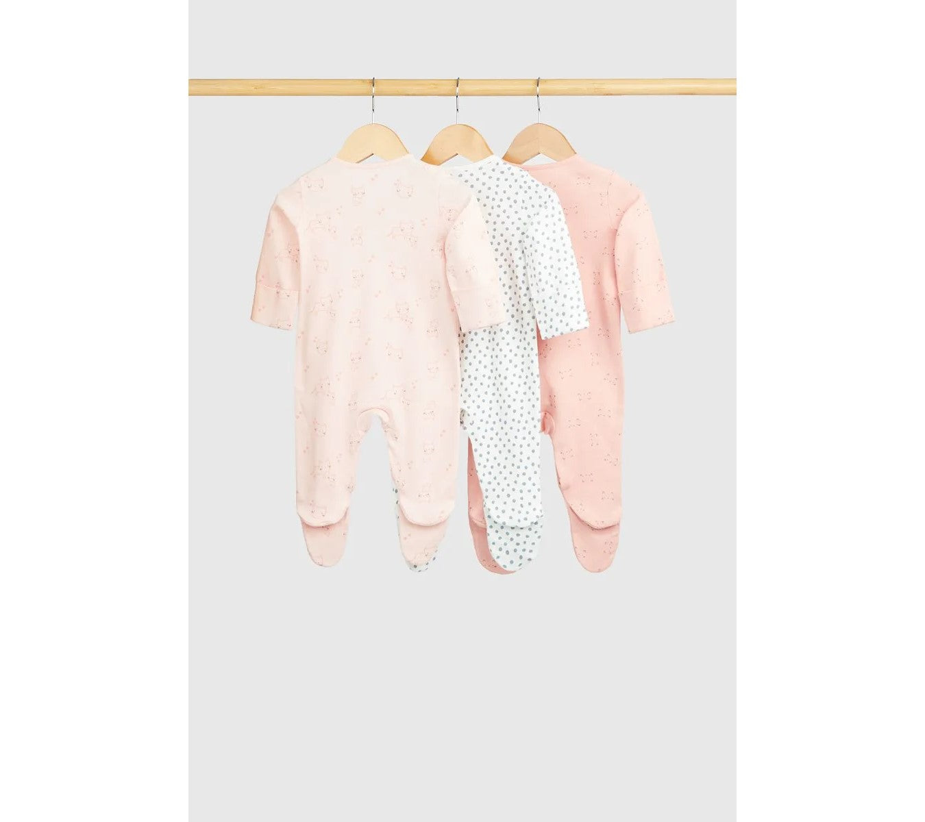 Mothercare - Cats Baby Sleepsuits - 3 Pack - MC353