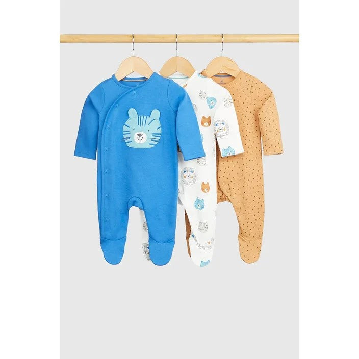 Mothercare - Safari All-in-Ones - 3 Pack - MC355