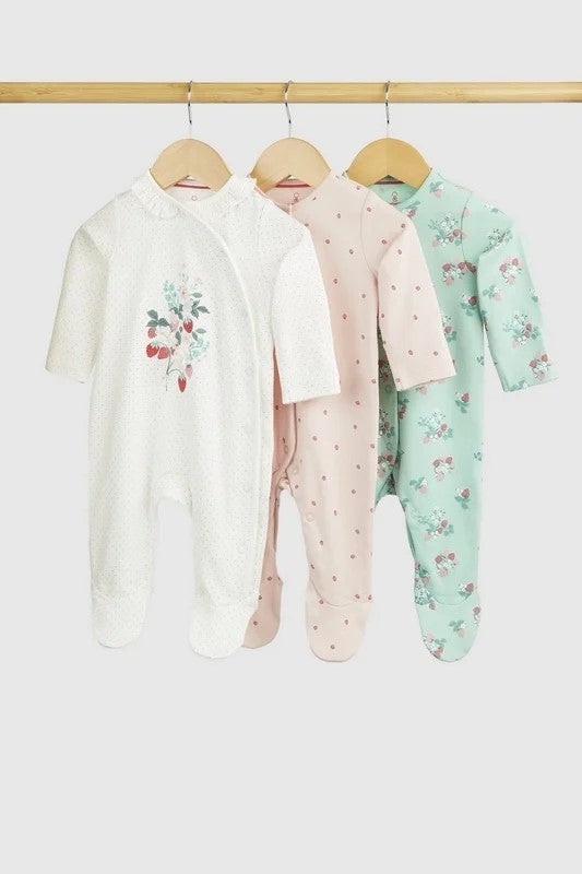 Mothercare - In the Garden All-in-Ones - 3 Pack - MC359