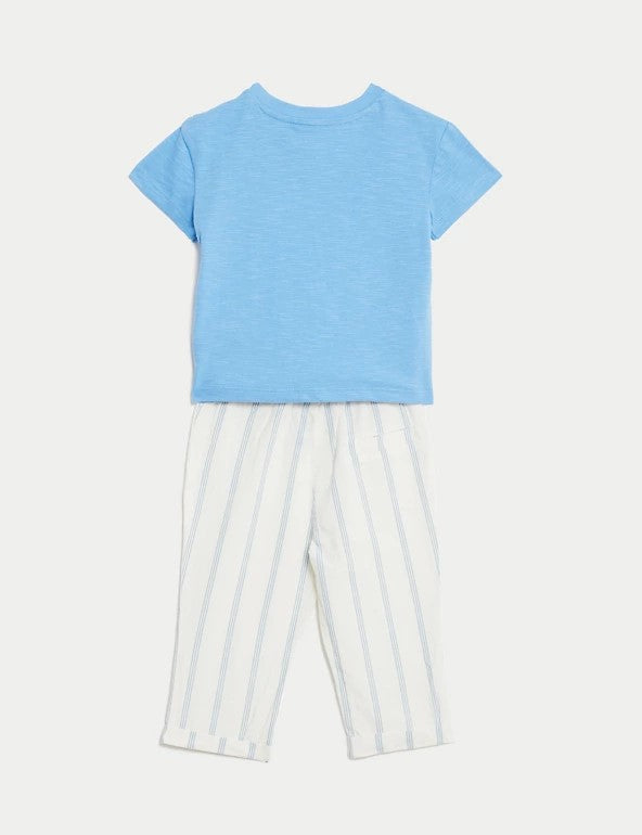 Marks & Spencer - 2 piece boat striped outfit - M&S015