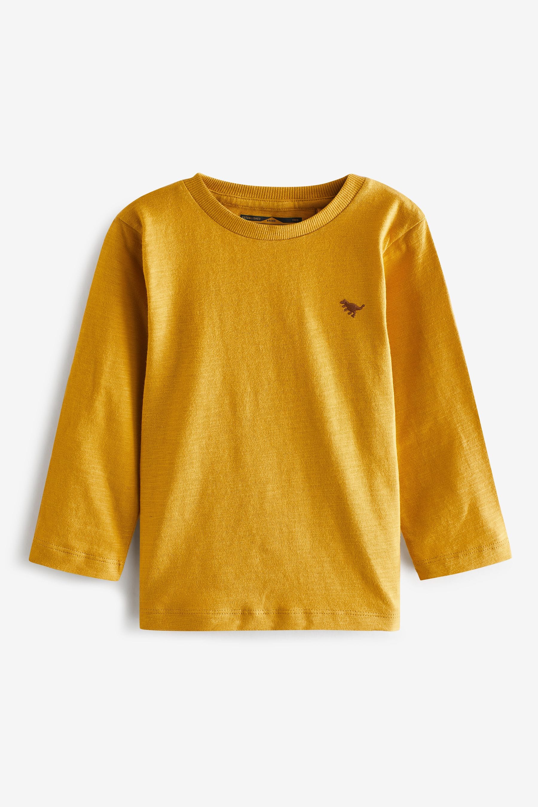 Next - Long Sleeve Plain T-Shirt - Yellow - NXT083