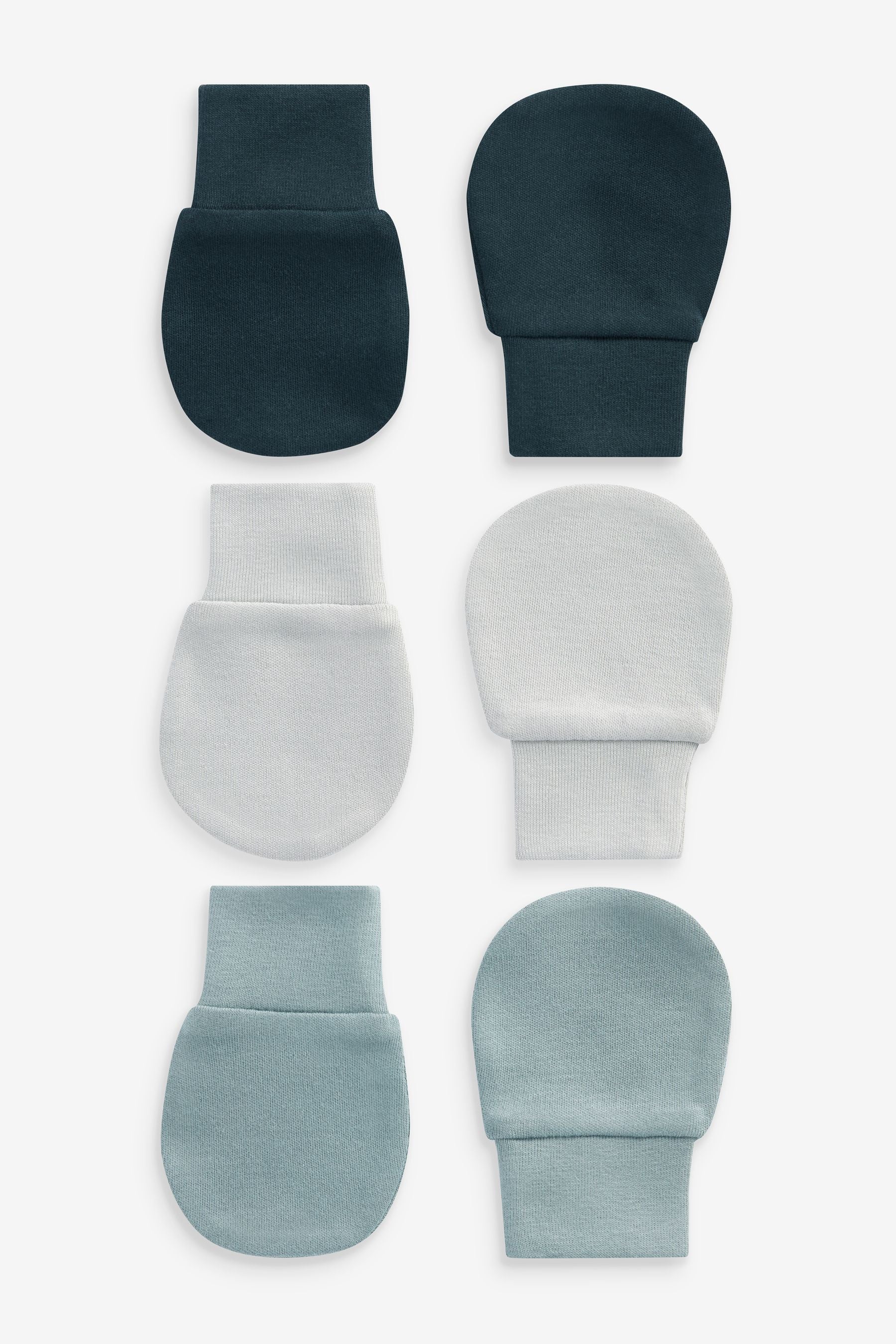 Next - Blue Baby Scratch Mitts 3 Pack - NXT113