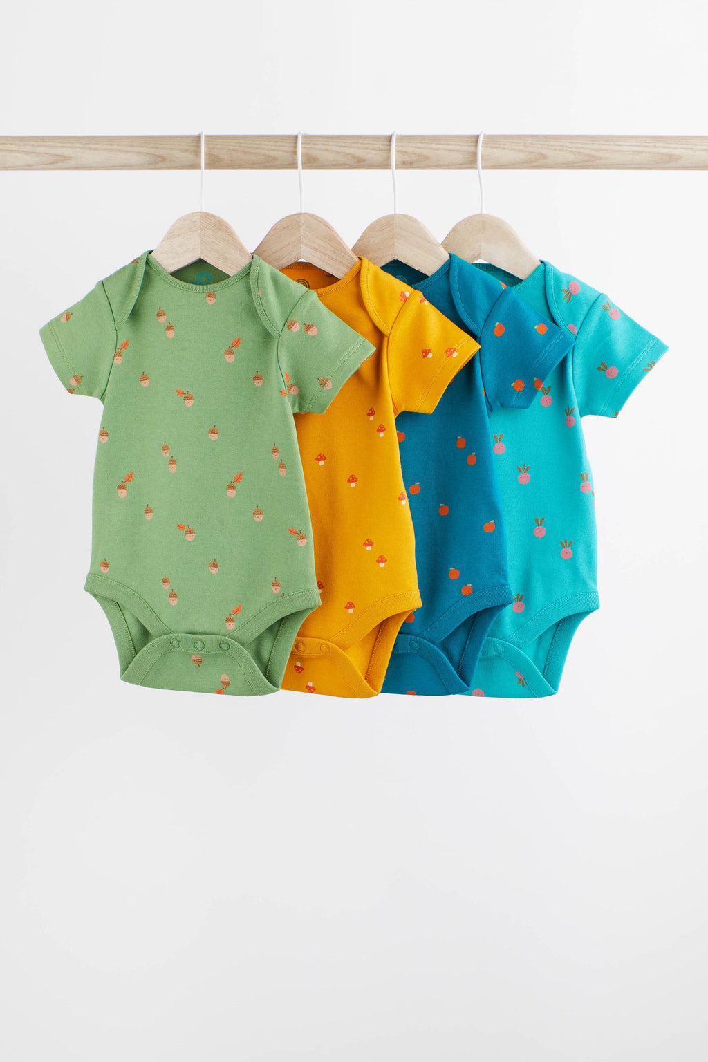 Next - Multi Print Baby Short Sleeve Bodysuits 4 Pack  - NXT151