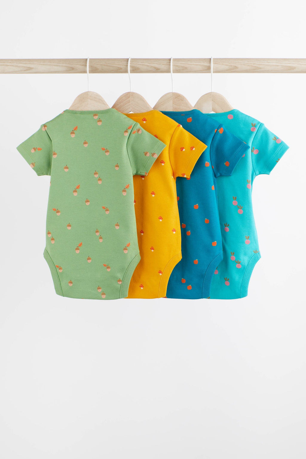 Next - Multi Print Baby Short Sleeve Bodysuits 4 Pack  - NXT151