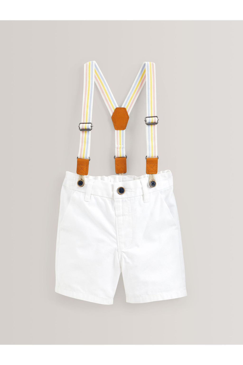 Next - White Chino Shorts with Braces - NXT158