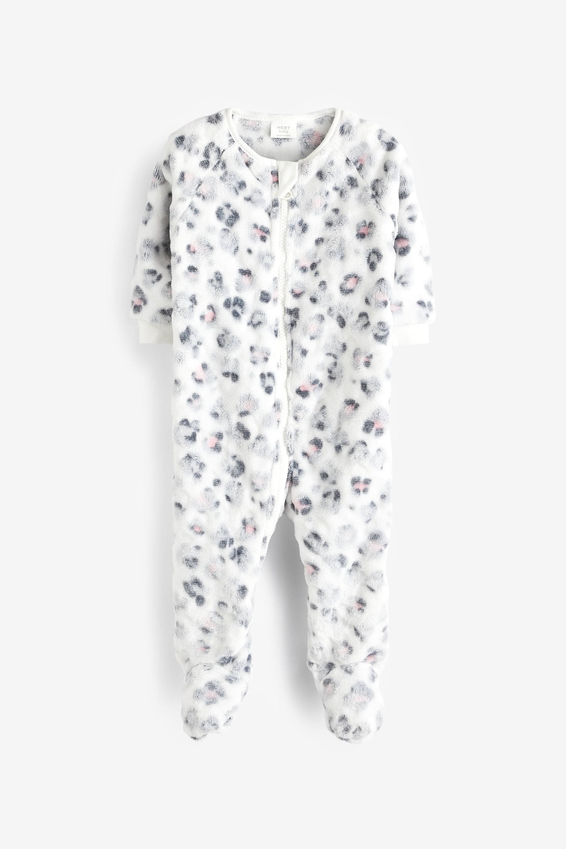 Next - Grey Fleece Baby Sleepsuit - NXT160