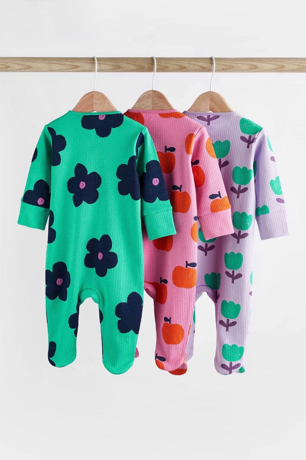 Next - Bright Baby 2 Way Zip Sleepsuit 3 Pack - NXT162