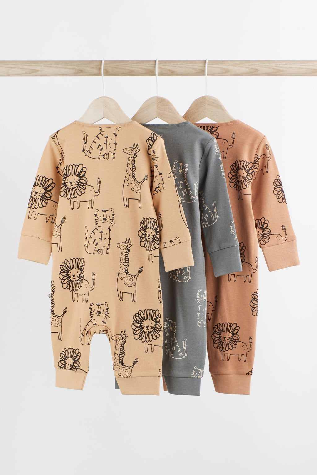 Next - Neutral Baby Footless Sleepsuit With Zip 3 Pack - NXT176