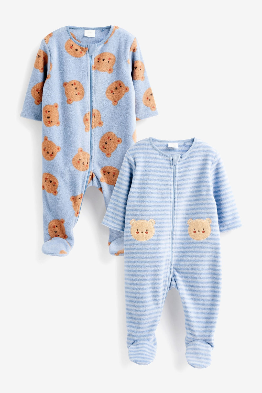 Next - Fleece Baby Sleepsuits 2 Pack  - NXT191