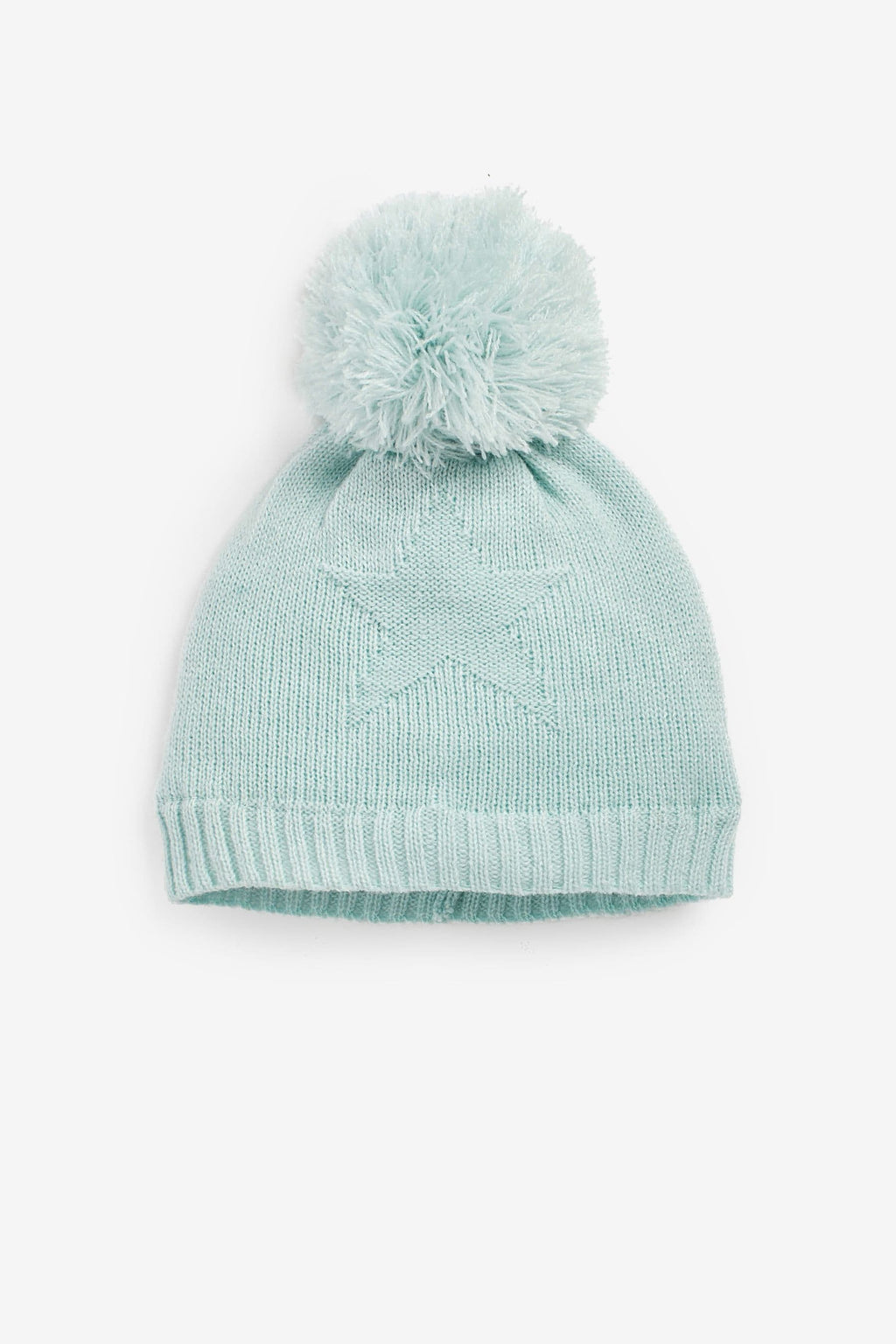 Next - Blue Knitted Baby Star Pom Hat  - NXT212