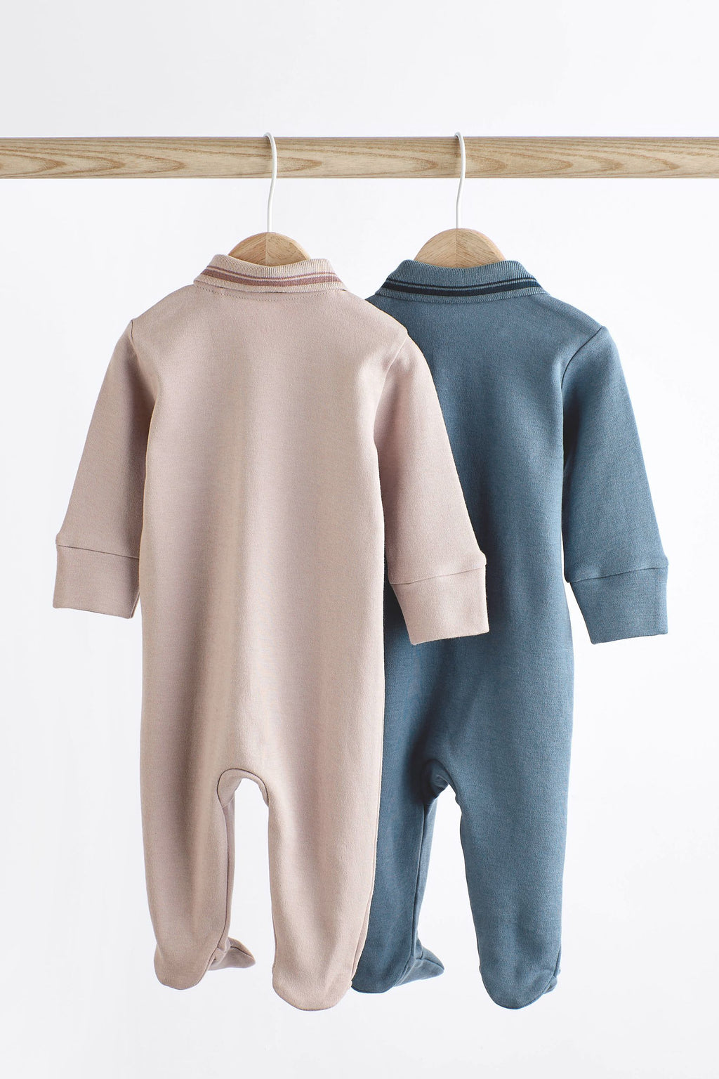 Next - Neutral Baby Collared Sleepsuits 2 Pack  - NXT226