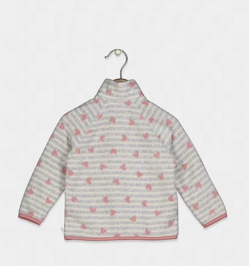 Primark - Stripe Long Sleeve Jacket Shirt, Grey Heather/Pink - PRI029